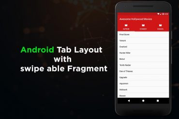 tablayout with swipe able fragment