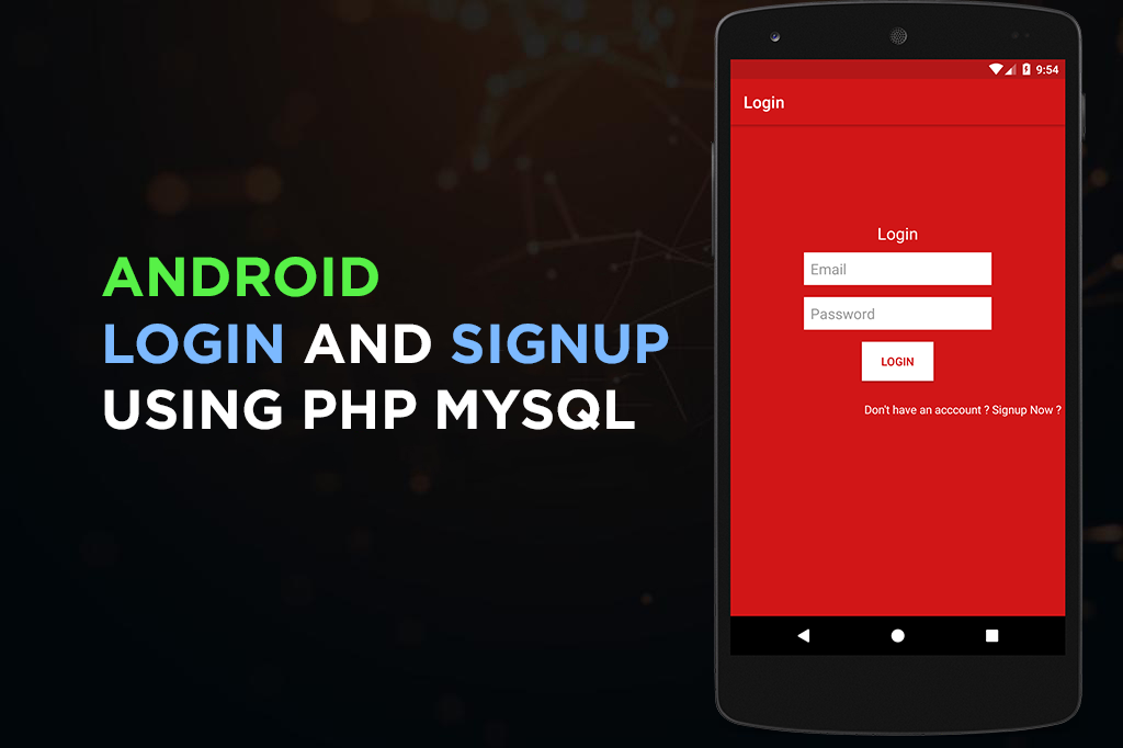 Android Login and Signup using PHP MySQL